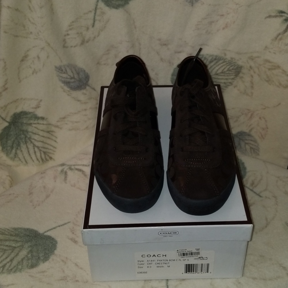 Coach Brown Signature Sneakers NWT